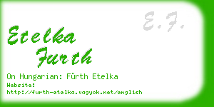 etelka furth business card