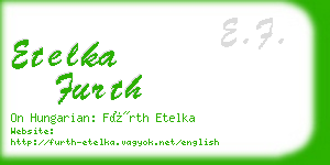 etelka furth business card